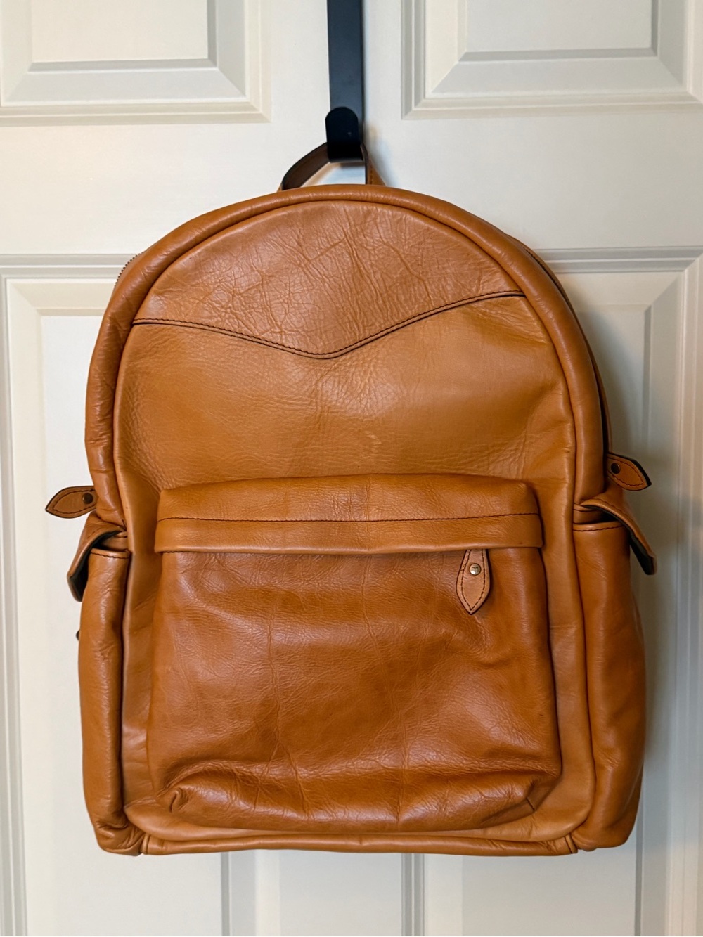 Tecovas Tan Leather Backpack - Men's Travel & Work Bag